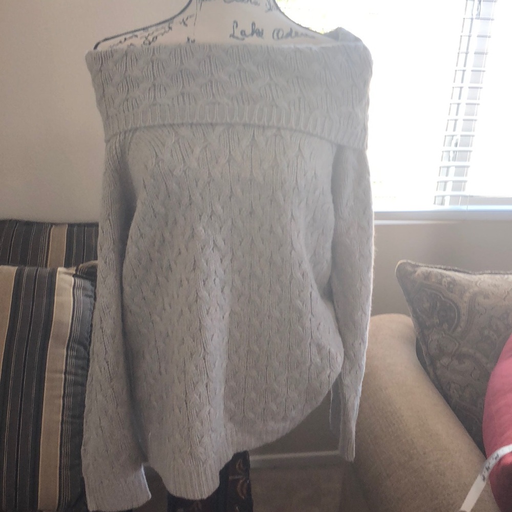 Off shoulder or cowl neck sweater!!! Size large !!